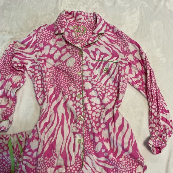 Y2K Victorias Secret Pink Leopard Cotton Pajama Set - Picture 2 of 12